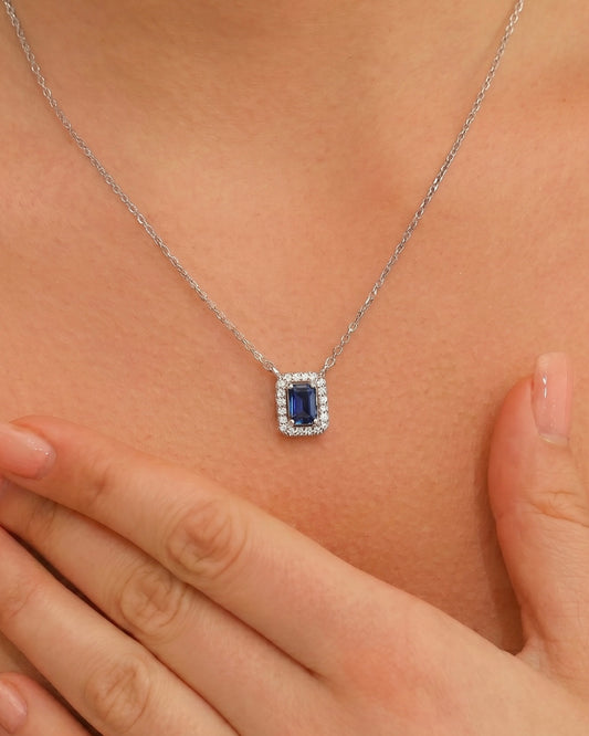 Blue Glam Sapphire Necklace