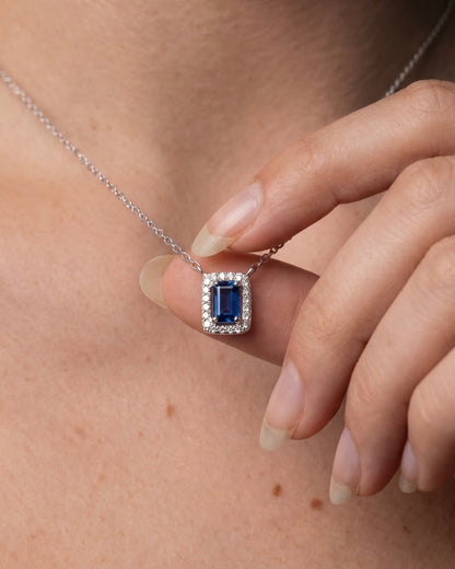 Blue Glam Sapphire Necklace
