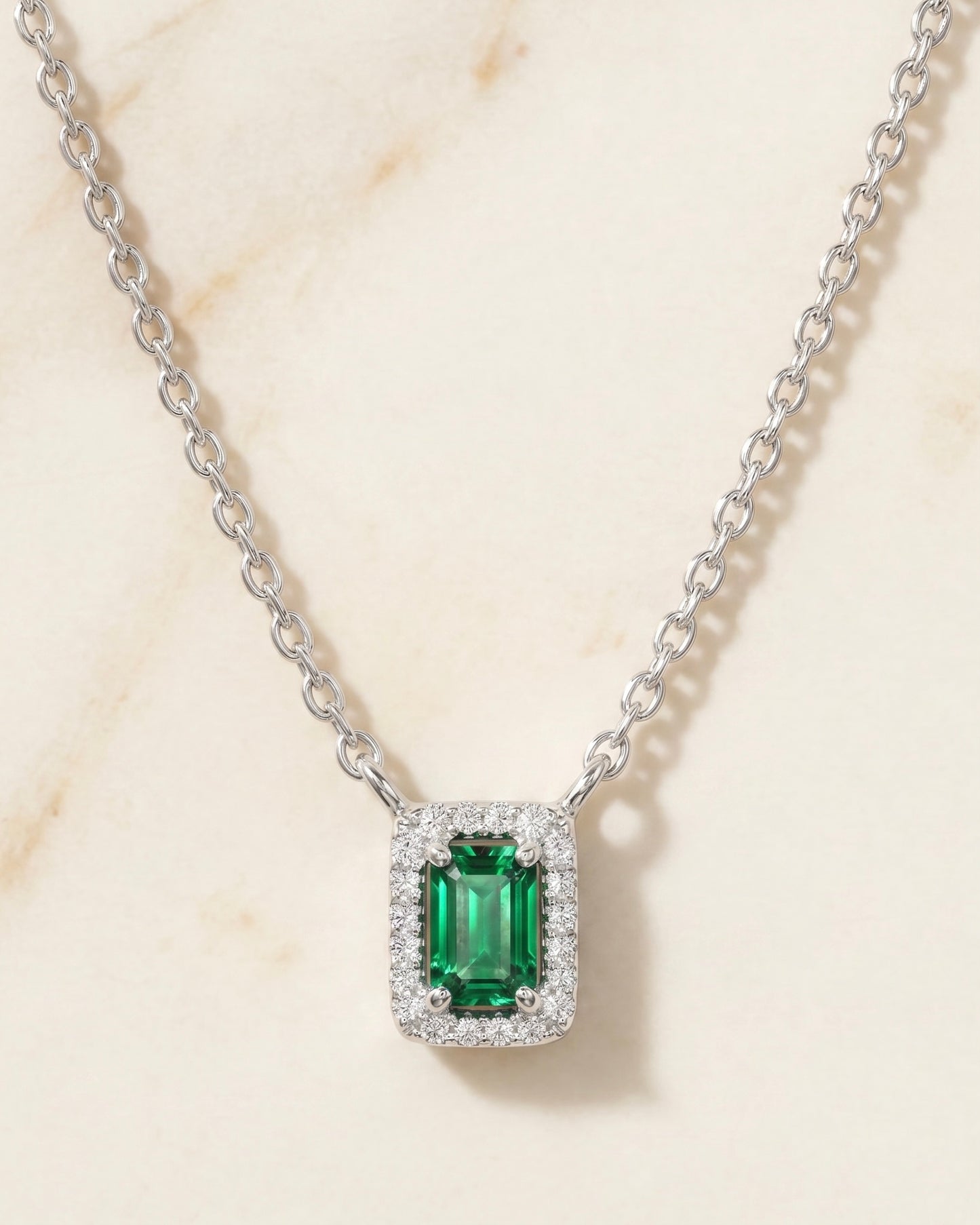 Green Glam Emerald Necklace