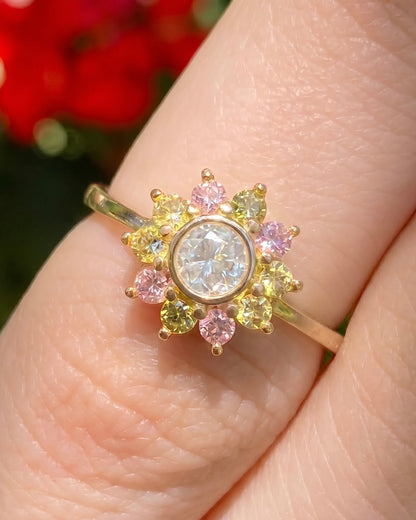 Sun-kissed Colorful Ring Gold Plated