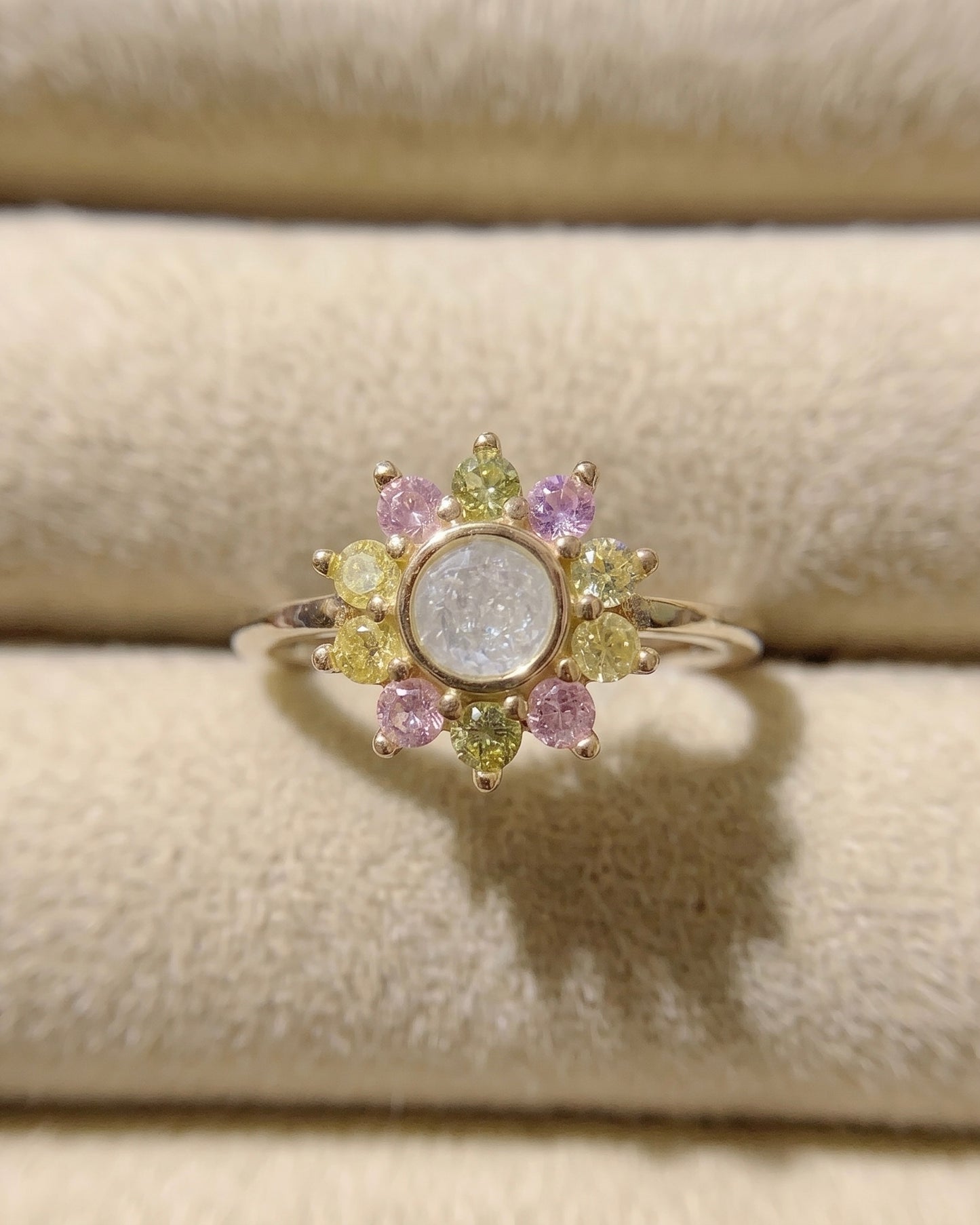 Sun-kissed Colorful Ring Gold Plated