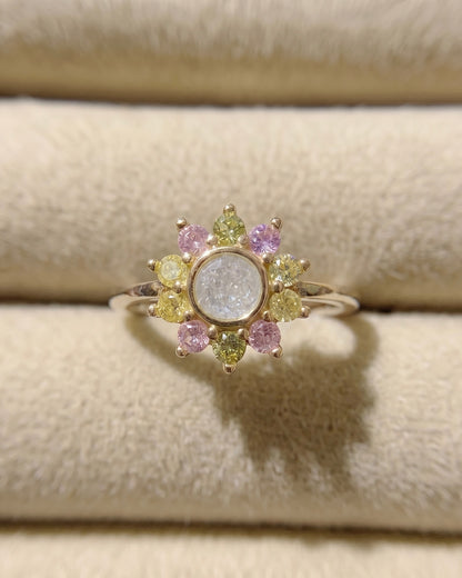 Sun-kissed Colorful Ring Gold Plated