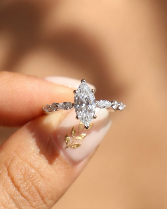 Moissanite Marquise Ring