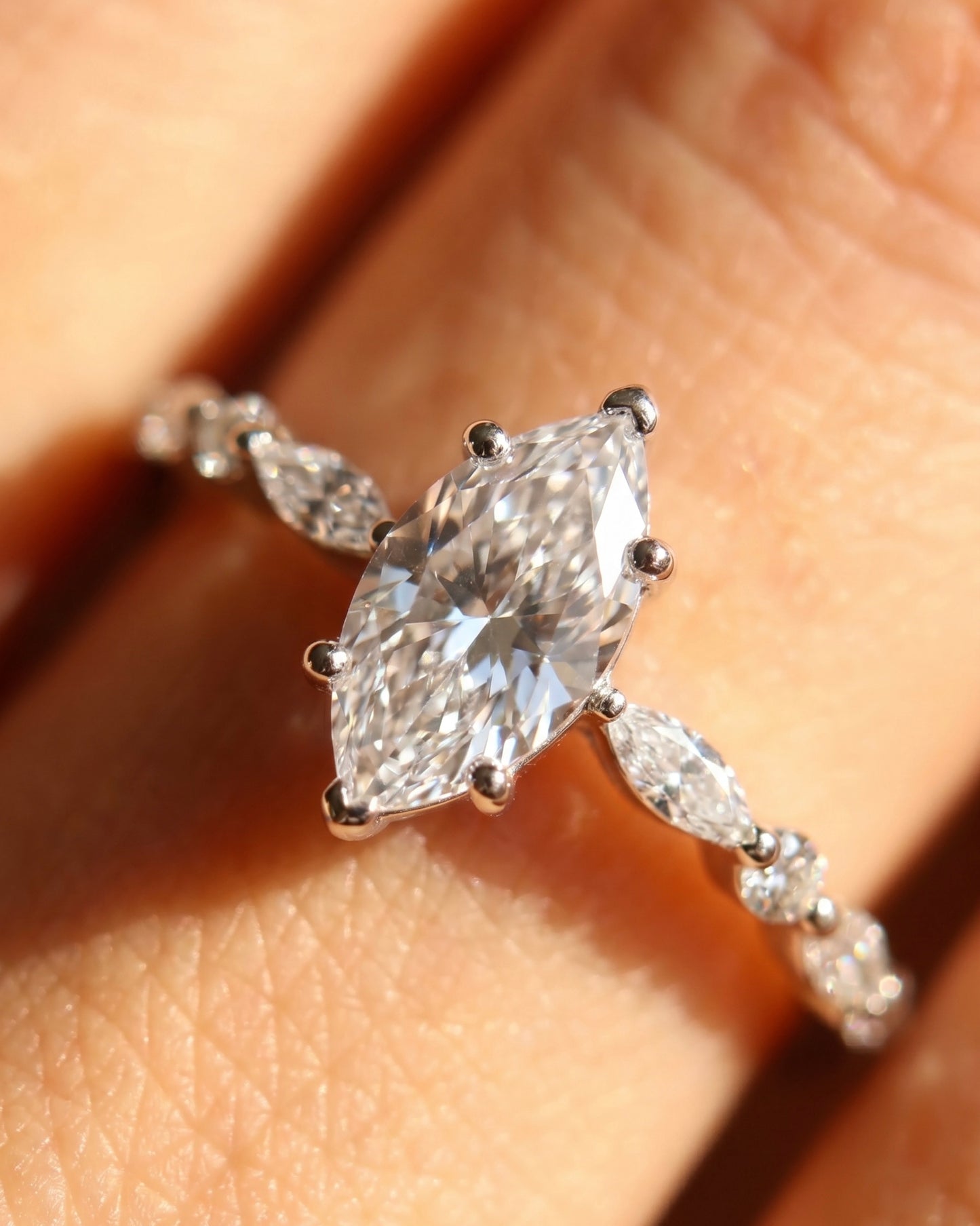 Heavenly Marquise Moissanite Ring