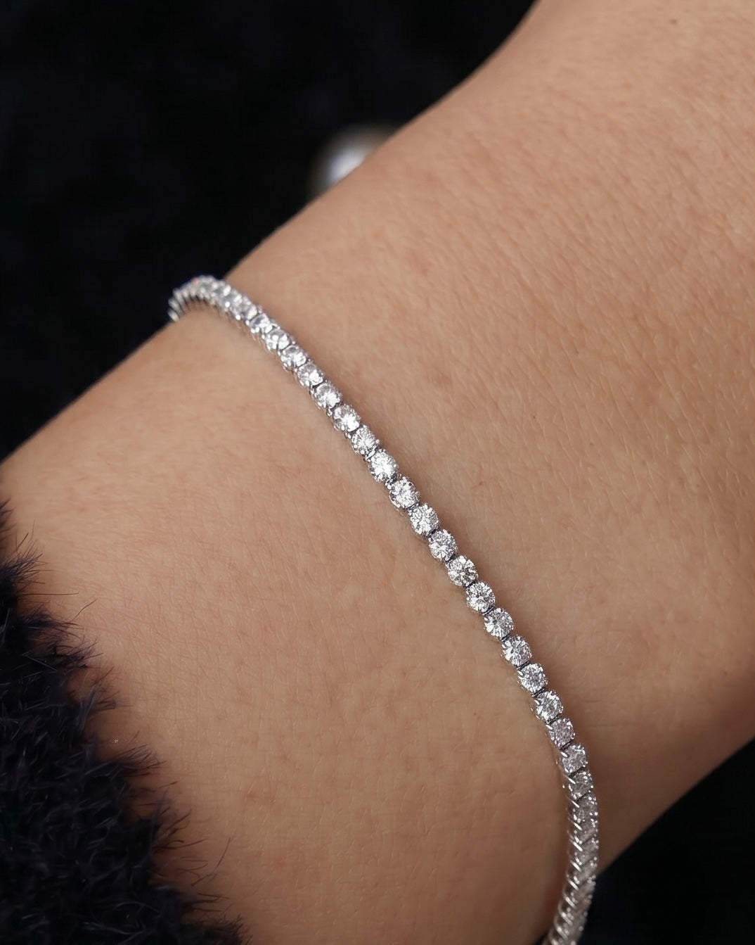 Silver Tennis Bracelet 1.5mm