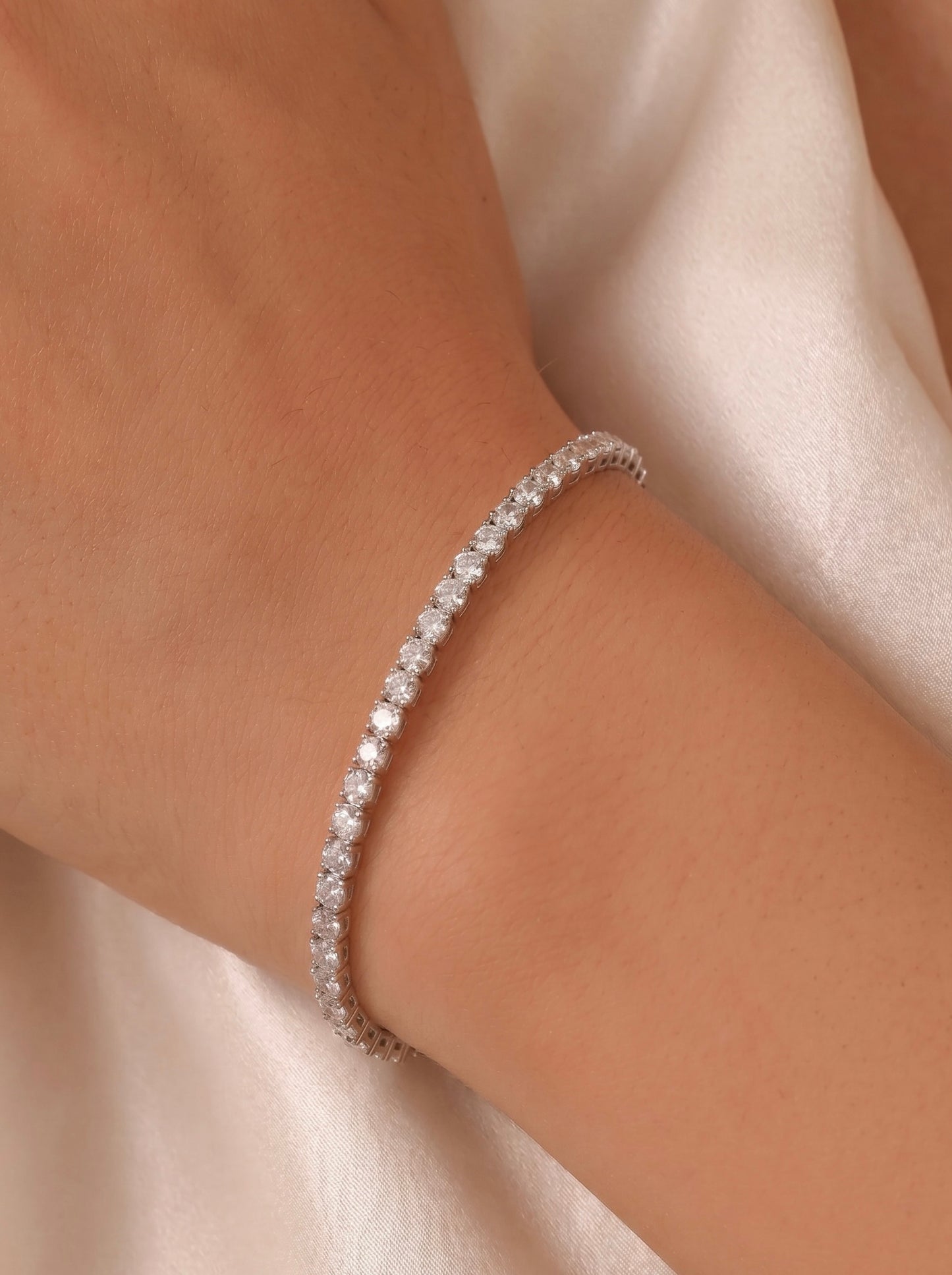 Silver Tennis Bracelet 3mm