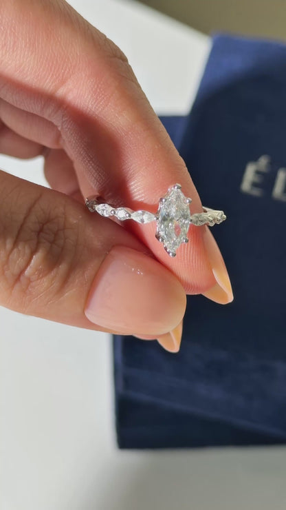 Moissanite Marquise Ring